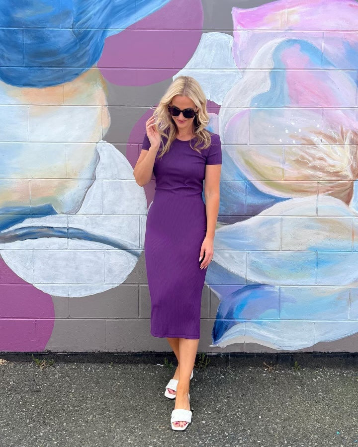 Charlotte Bamboo Dress Plum