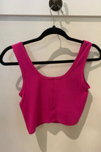 Load image into Gallery viewer, Bamboo clothing made in Canada. Hot pink tank tops ripped bamboo fabric made in Canada ships anywhere in.