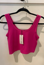 Load image into Gallery viewer, Hot pink crop tank top, available online ships anywhere in Canada
Bamboo cropped tank tops in Canada