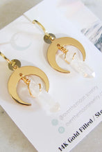 Load image into Gallery viewer, Crescent Moon Earrings - Gold