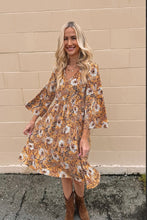 Load image into Gallery viewer, Hottest fashion retailer, SunLaced Apparel has a whole style dresses with Nelson. This beautiful, yellow paisley print dress empire waist loosen Chloe very flattering dresses.
