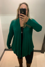 Load image into Gallery viewer, Forrest Green Bamboo Fabric Cardigan. Made With Sustainable Bamboo in Vancouver, B.C.Canadian clothing store near me
Canadian made women's clothing. Omens clothing in Abbotsford. Canadian owned businesses near me.
 Canadian retailers.
Made in Canada women's clothing.
Made in Canada near me.