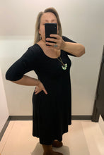 Load image into Gallery viewer, Curve fashion BC
Plus sizes Vancouver 
Plus size women's clothing BC
Plus size women's clothing Fraser Valley. Black dress bamboo fabric available in plus sizes up to 3XL
Made in Canada clothing for women.
Canadian retail in Fraser Valley Bc