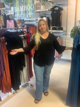 Load image into Gallery viewer, bamboo clothing canada
Bamboo Blouse in the Style 'Talia' in Black. Made Out of Sustainable Bamboo Fabric in Vancouver, B.C.