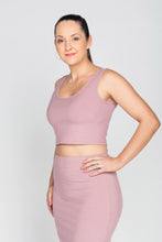 Load image into Gallery viewer, Bamboo crop top Ribbed knit bamboo crop top and pencil skirt set. Bamboo clothing Canada. Bamboo women's clothing in Abbotsford BC. Bamboo clothing near me. In store bamboo clothing shop.