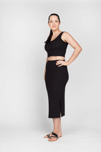 Load image into Gallery viewer, Bamboo Pencil Skirt. Find at Sunlaced Apparel in Many Different Colours 
Bamboo dresses and blouses in Abbotsford. Bamboo blouses online in Canada. Canadian bamboo clothing retailer carries blouses in bamboo fabrics in Abbotsford. Abbotsford retail store with Bamboo clothing. Bamboo clothing dresses and blouses in Abbotsford.