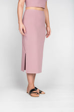 Load image into Gallery viewer, bamboo clothing line made locally in store Abbotsford BC. Bamboo skirts casual and dressy looks in natural fabrics. Breathable top quality bamboo pieces at Sunlaced Apparel shop in Abbotsford Bamboo clothing online for women.