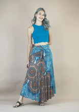 Load image into Gallery viewer, Blue/Rust coloured Bohemian vibe dress/skirt. Wear as either a halter style dress or maxi skirt. Find at Sunlaced Apparel.
