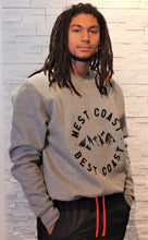 Load image into Gallery viewer, West Coast Best Coast sweat shirt in Grey
