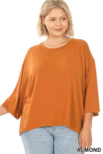 Load image into Gallery viewer, Rust colored bat sleeve blouses in plus sizes available only at Sunlaced Apparel in Abbotsford or online. Shops anywhere in Canada. Bohemian Abbotsford.
