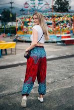 Load image into Gallery viewer, blue/Red Harem pants
