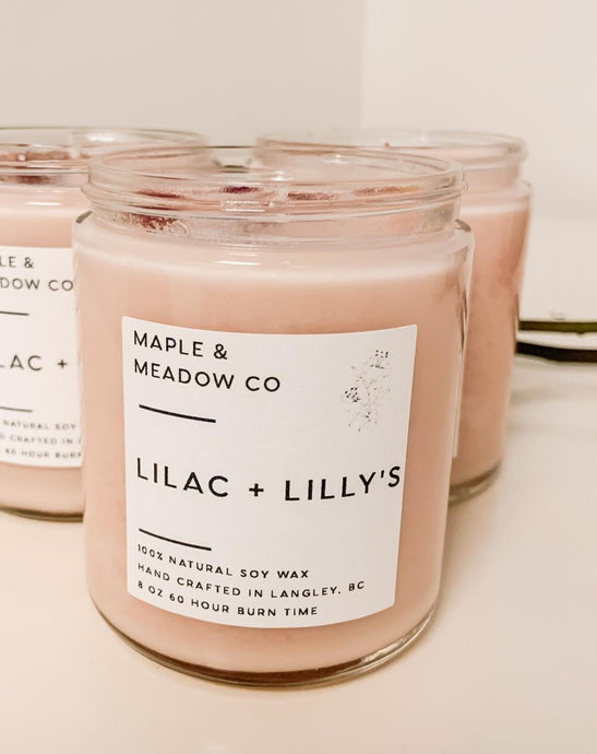 Locally Made Soy Candles. These Pink Wax Candles Can Burn Up To 60 Hours. 