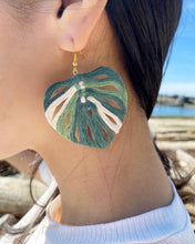 Load image into Gallery viewer, Monstera Leaf Earrings Large
