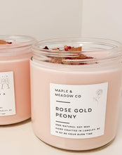 Load image into Gallery viewer, Rose Gold and Peony Soy Candle
