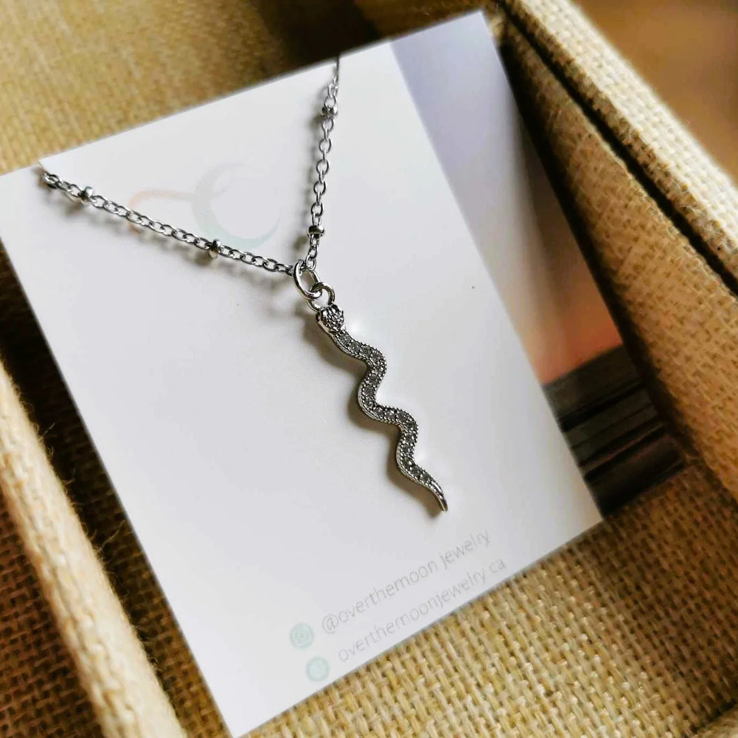 Mini Snake Necklace - Silver🍁