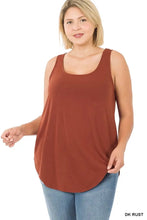 Load image into Gallery viewer, Sleeveless Round Neck &amp; Round Hem Top Plus Size
