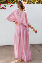 Load image into Gallery viewer, maxi length cover up in pink. kimono cover up for swimwear in Abbotsford. 
