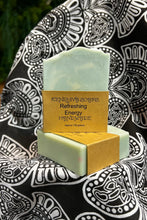 Load image into Gallery viewer, Fresh Smelling Locally Made Bar Soap in the Scent &#39;Refreshing Energy&#39;. Each Bar is Vegan and 135 Grams.
