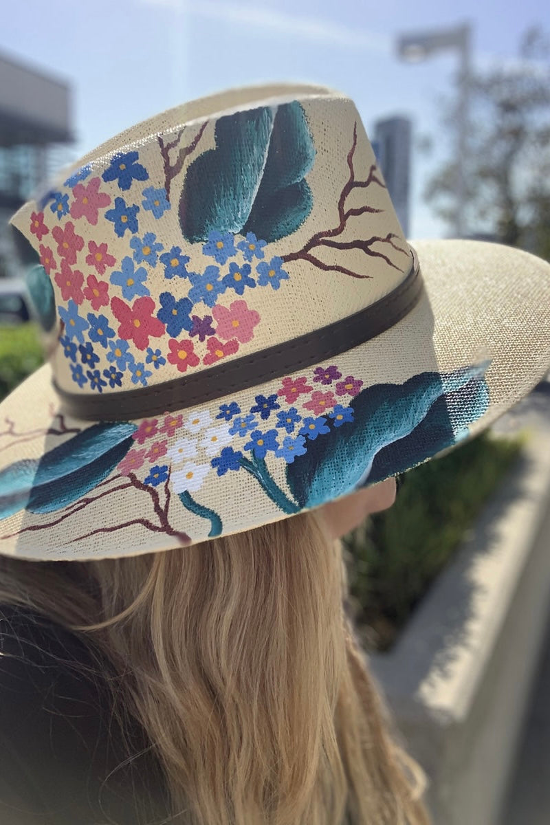 Painted Fedora Jute Hat