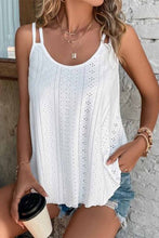 Load image into Gallery viewer, white scoop neck spaghetti strap top
