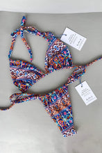 Load image into Gallery viewer, Blue/Pink Design Bikini Swim Bottom in the Style &#39;Dezi&#39; Minimal Coverage Bottoms
Thong swimsuit and bikinis. Luxury fabrics local handmade bikinis. Thong style bikini and beachwear near me. Abbotsford location in Fraser Valley has the best selection of swimsuits 
Triangle bikinis in Abbotsford
.Swimsuits Abbotsford BC
