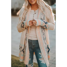 Load image into Gallery viewer, Aztec Print Open Front Cardigan
