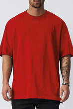 Load image into Gallery viewer, Red mid length sleeve t-shirt. Clothing essentials
