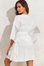 Load image into Gallery viewer, Lace Patch Kimono Beach Cover Up
