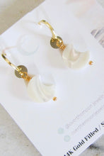 Load image into Gallery viewer, Mother of Pearl Moon Huggies
