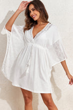 Load image into Gallery viewer, Lace Patch Kimono Beach Cover Up
