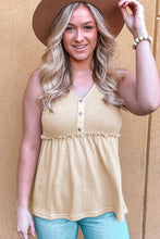 Load image into Gallery viewer, Light brown babydoll tank top
