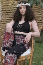 Load image into Gallery viewer, Black Crochet Bralette Top. Handmade in Bali. Buy from Sunlaced Apparel in B.C.
