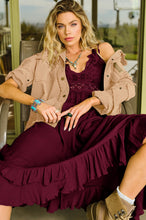 Load image into Gallery viewer, Long Burgundy Purple Dress. Find More in the Fraser Valley at Sunlaced Apparel.
