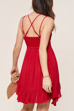 Load image into Gallery viewer, red crochet lace dress. Find in Fraser valley, British Columbia
