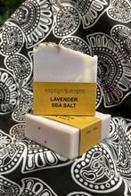 Load image into Gallery viewer, Locally Made Natural Lavender Sea Salt Bar Soap.
