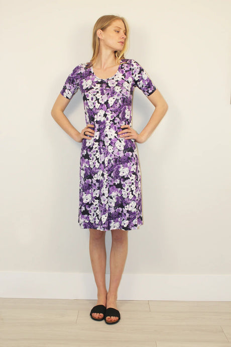 Modest floral dress Made With Bamboo Fabric