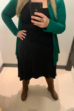 Load image into Gallery viewer, Bamboo skirt black with Tulip hem
Made in Canada luxury basics from Sunlaced Apparel in Abbotsford BC ships anywhere in Canada. 
Free shipping on orders over $90 women&#39;s clothing ethically made in Canada.
