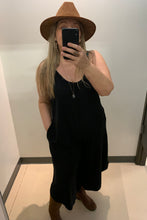 Load image into Gallery viewer, Wide leg jumpsuit Bamboo fabric. Pocketed jumpsuits for all body types. Baggy jumpsuits in Fraser Valley BC
Canadian clothing stores near me.
