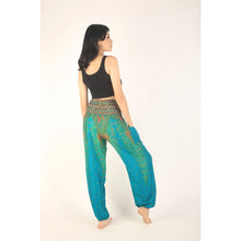 Load image into Gallery viewer, Teal Blue Harem Pants With Pocket.
