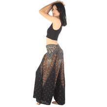 Load image into Gallery viewer, Cute palazzo style pants. Bohemian style in gold/brown. Flowy and loose fitting.
