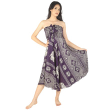 Load image into Gallery viewer, Elephant print dress in purple. Wear as a dress/skirt. Perfect for spring and summer
