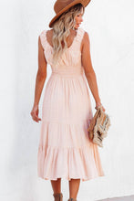 Load image into Gallery viewer, Apricot Smocked Midi Dress
