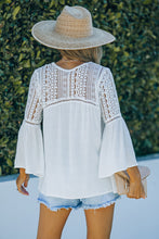 Load image into Gallery viewer, White The Du Jour Crochet Blouse
