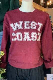 West Coast Crew Sweater Burgundy