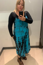 Load image into Gallery viewer, Blue Bleach Tie Dye Jumpsuit With Pockets.
