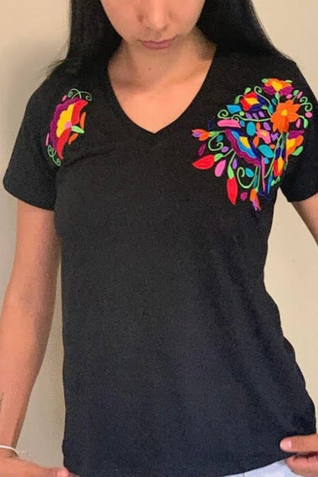 Embroidered T-Shirt, Available in a Variety of Colours. Made in Ecuador.