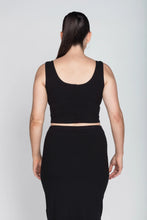 Load image into Gallery viewer, Bamboo Crop Top in Black
