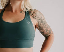 Load image into Gallery viewer, Fearlessly Driven Sports Bra (Sage Green)
