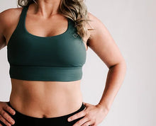 Load image into Gallery viewer, Fearlessly Driven Sports Bra (Sage Green)
